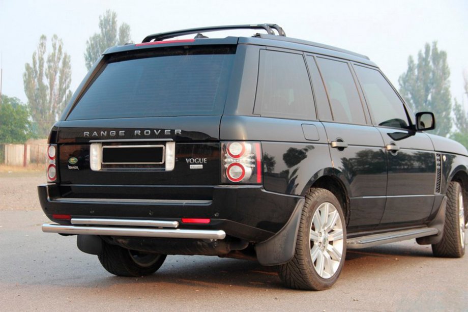 Range Rover III L322 2002-2012 гг. Задняя дуга AK002-Двойная (нерж. сталь) Image