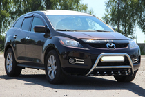 Mazda CX-7 2006-2012 гг. Передняя защита WT003 (нержавейка) фото 1