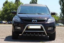 Mazda CX-7 2006-2012 гг. Передняя защита WT003 (нержавейка) фото 2
