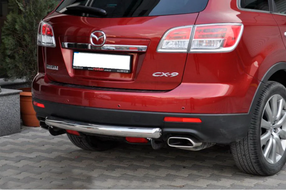 Mazda CX-9 2007-2016 гг. Задняя дуга AK002 (нерж. сталь) Фото 2