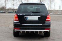 Mercedes GL class X164 2006-2012 гг. Задняя дуга AK-Style (нержавейка) фото 2