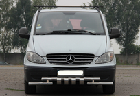 Mercedes Vito W639 2004-2014 гг. Передняя защита Shark ST015 (нержавейка) фото 1