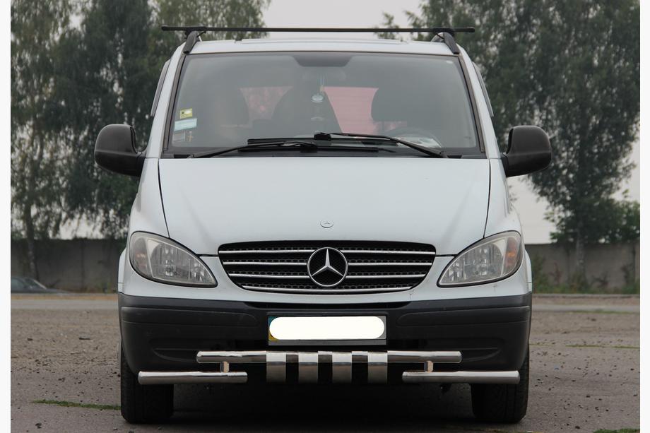 Mercedes Vito W639 2004-2014 гг. Передняя защита Shark ST015 (нержавейка) Image