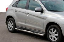 Mitsubishi ASX 2010-2023 гг. Боковые трубы BB002 (2 шт., нержавейка) фото 1