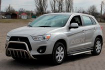 Mitsubishi ASX 2010-2023 гг. Передний Защитный Дуга WT002 (Нержавейка) фото 2