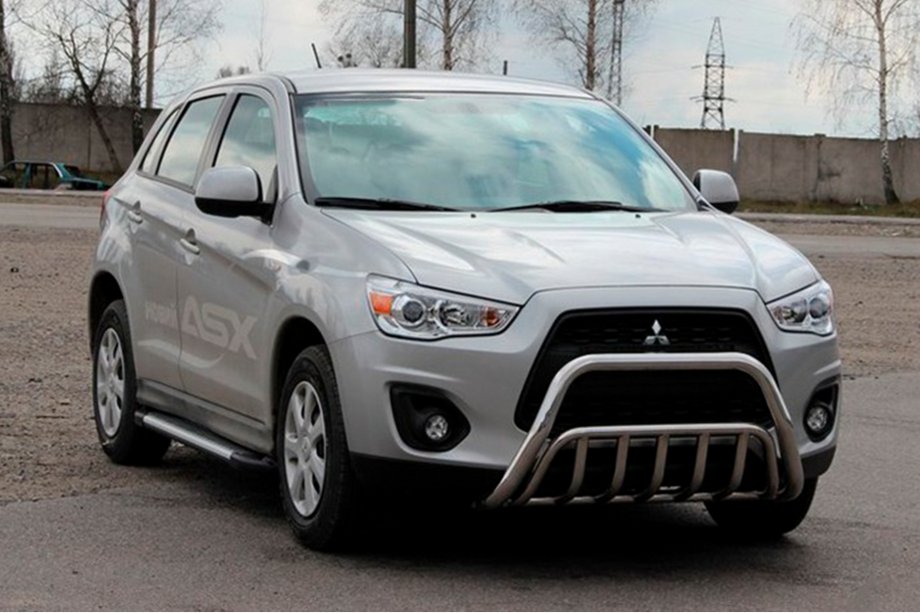 Mitsubishi ASX 2010-2023 гг. Передний Защитный Дуга WT002 (Нержавейка) Image