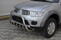 Mitsubishi L200 2006-2015 гг. Кенгурятник WT003 (нержавейка) фото 3