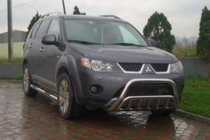 Mitsubishi Outlander 2006-2012 гг. Передний Защитный Дуга WT002 (Нержавейка) фото 2