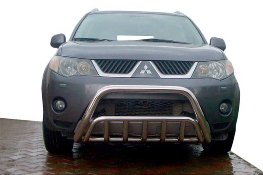 Mitsubishi Outlander 2006-2012 гг. Передний Защитный Дуга WT002 (Нержавейка) Image