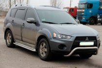 Mitsubishi Outlander 2006-2012 гг. Кенгурятник WT007 (нержавейка) фото 4