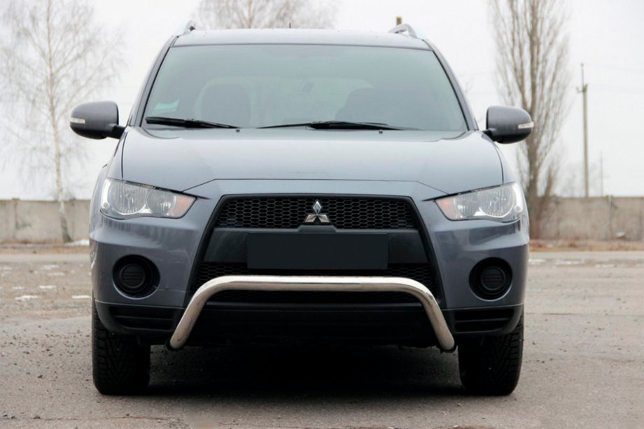 Mitsubishi Outlander 2006-2012 гг. Кенгурятник WT007 (нержавейка) Image