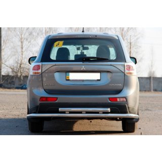 Задняя дуга AK004 Нержавейка Mitsubishi Outlander 2012-2021 гг. фото 2