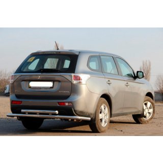 Задняя дуга AK004 Нержавейка Mitsubishi Outlander 2012-2021 гг. фото 3