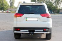 Mitsubishi Pajero Sport 2008-2015 гг. Задняя защита AK003-Special (2 шт., нерж. сталь) фото 2