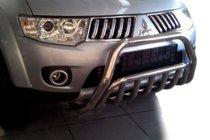 Mitsubishi Pajero Sport 2008-2015 гг. Передняя защита WT002 (нержавейка) фото 4