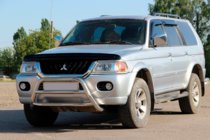 Mitsubishi Pajero Sport 1996-2007 гг. Передняя защита WT022 Нержавейка фото 1