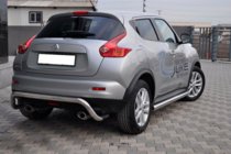 Nissan Juke 2010-2019 гг. Задняя дуга AK007 (нерж сталь) фото 5