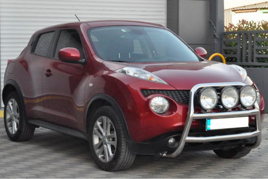 Nissan Juke 2010-2019 гг. Защита переднего бампера WT018 (нержавейка) Фото 4