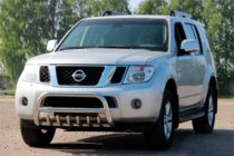 Nissan Navara 2006-2015 гг. Передняя защита WT008 (нержавейка) фото 4