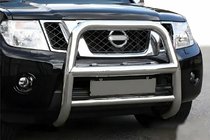 Nissan Pathfinder R51 2005-2014 гг. Защита переднего бампера WT018 (нержавейка) фото 1