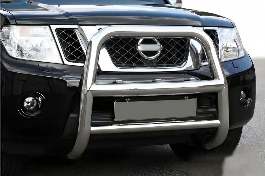 Nissan Pathfinder R51 2005-2014 гг. Защита переднего бампера WT018 (нержавейка) Image