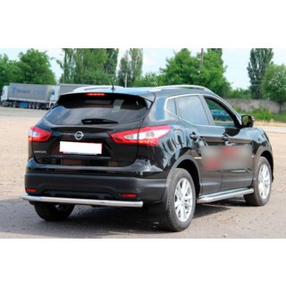 Задняя дуга AK002 (нержавейка) Nissan Qashqai 2014-2021 гг. фото 3
