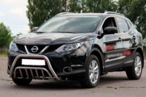 Nissan Qashqai 2014-2021 гг. Кенгурятник WT002 (Нержавейка) фото 2