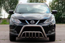 Nissan Qashqai 2014-2021 гг. Кенгурятник WT002 (Нержавейка) фото 1