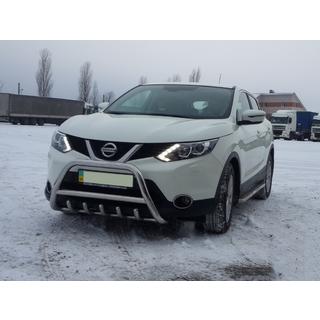 Кенгурятник WT003 (нержавейка) Nissan Qashqai 2014-2021 гг. фото 3