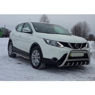 Кенгурятник WT003 (нержавейка) Nissan Qashqai 2014-2021 гг. фото 4