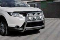 Nissan Qashqai 2014-2021 гг. Защита переднего бампера WT018 (нержавейка) фото 4