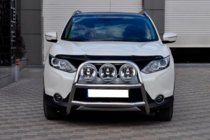 Nissan Qashqai 2014-2021 гг. Защита переднего бампера WT018 (нержавейка) фото 2