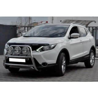 Защита переднего бампера WT018 (нержавейка) Nissan Qashqai 2014-2021 гг. фото 3