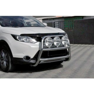 Защита переднего бампера WT018 (нержавейка) Nissan Qashqai 2014-2021 гг. фото 4