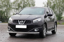 Nissan Qashqai 2010-2014 гг. Передняя Защита ST008 (Нержавейка) фото 2