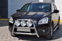 Nissan Qashqai 2007-2010 гг. Кенгурятник WT018 (нержавейка) фото 3