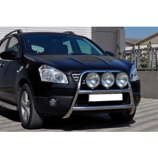 Кенгурятник WT018 (нержавейка) Nissan Qashqai 2007-2010 гг. фото 2