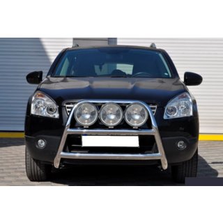 Кенгурятник WT018 (нержавейка) Nissan Qashqai 2007-2010 гг. фото 1