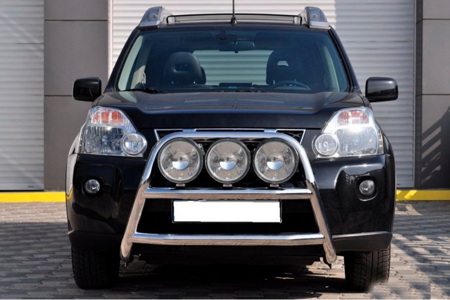 Nissan X-trail T31 2007-2014 гг. Передняя защита WT018 (нержавейка) Image