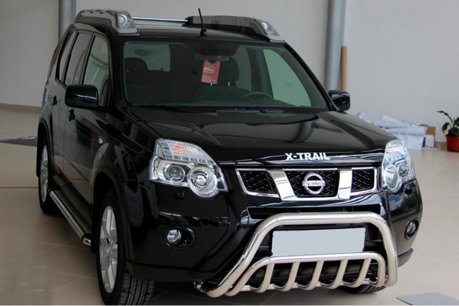 Nissan X-trail T31 2007-2014 гг. Передняя защита WT002 (нержавейка) Фото 5