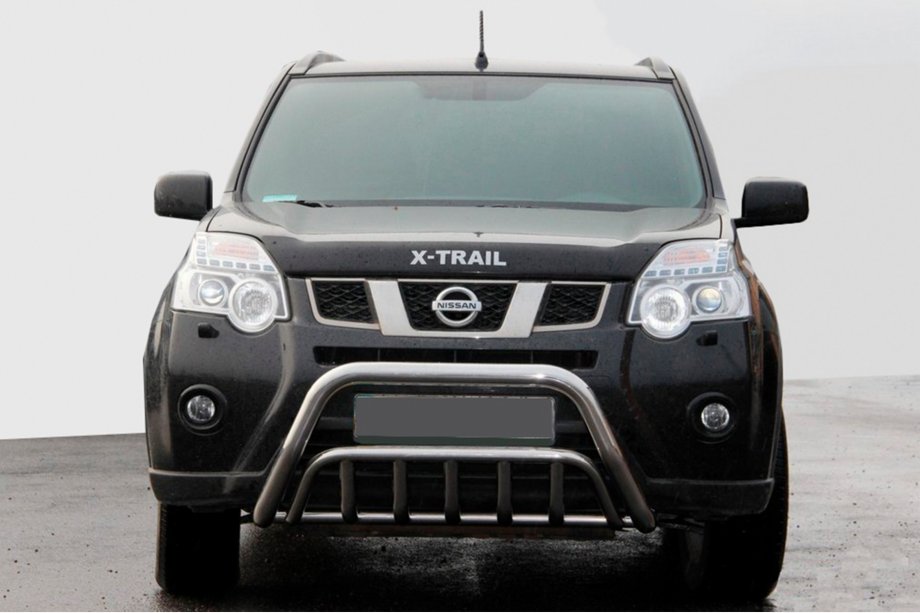 Nissan X-trail T31 2007-2014 гг. Передняя защита WT002 (нержавейка) Фото 1