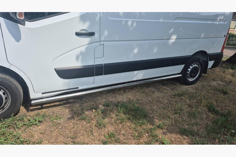 Renault Master 2011-2023 гг. Боковые трубы BB002 (2 шт., нержавейка) Фото 10
