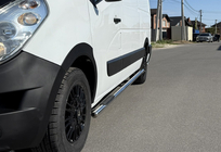 Nissan NV400 2010-2024 гг. Боковые трубы BB002 (2 шт., нержавейка) фото 4