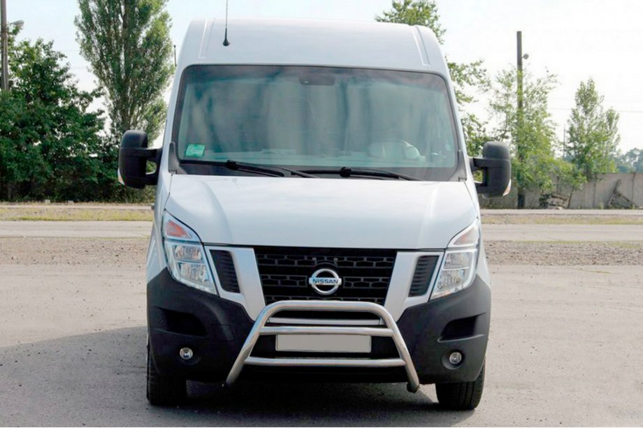 Renault Master 2011-2023 гг. Защита переднего бампера WT022 (нержавейка) Фото 3