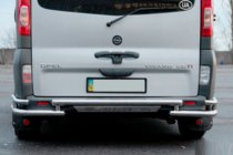 Nissan Primastar 2002-2014 гг. Задняя Защита AK-Special (Нержавейка) фото 3