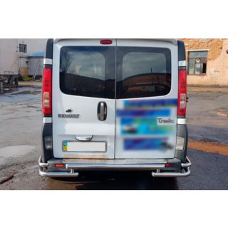 Задняя Защита AK-Special (Нержавейка) Nissan Primastar 2002-2014 гг. фото 4