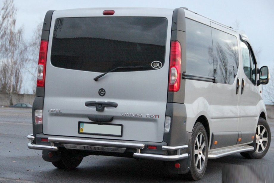 Nissan Primastar 2002-2014 гг. Задняя Защита AK-Special (Нержавейка) Фото 2