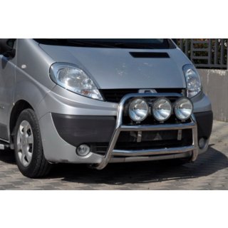 Кенгурятник WT018 (нержавейка) Opel Vivaro 2001–2015 гг. фото 1