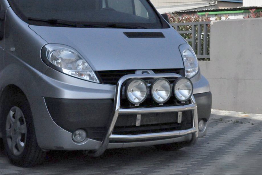 Renault Trafic 2001–2015 гг. Кенгурятник WT018 (нержавейка) Image