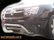 Dacia Duster 2008-2018 гг. Передняя защита ST011 (нержавейка) фото 5
